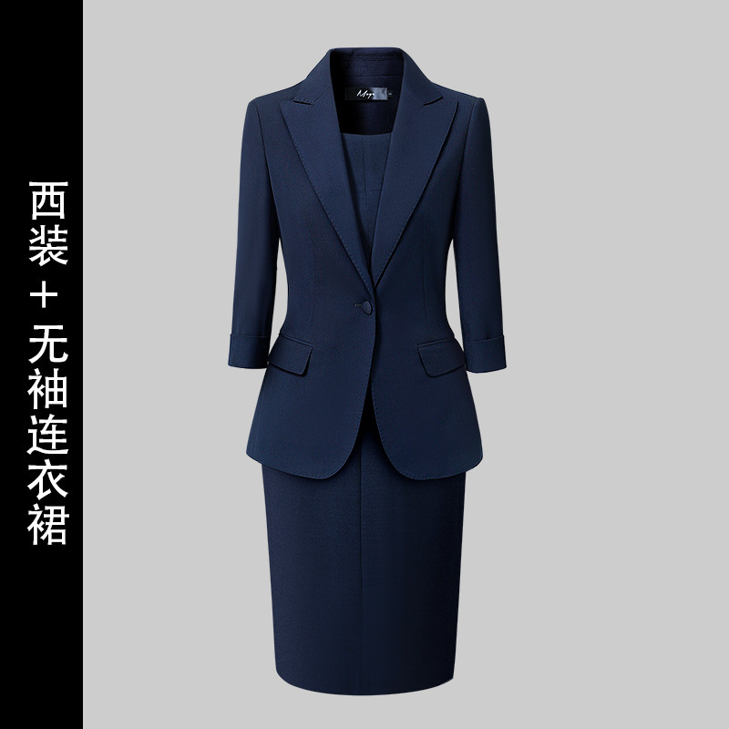 轻职场套装西装女正装七分袖休闲干练西服外套通勤职业气质工作服|undefined