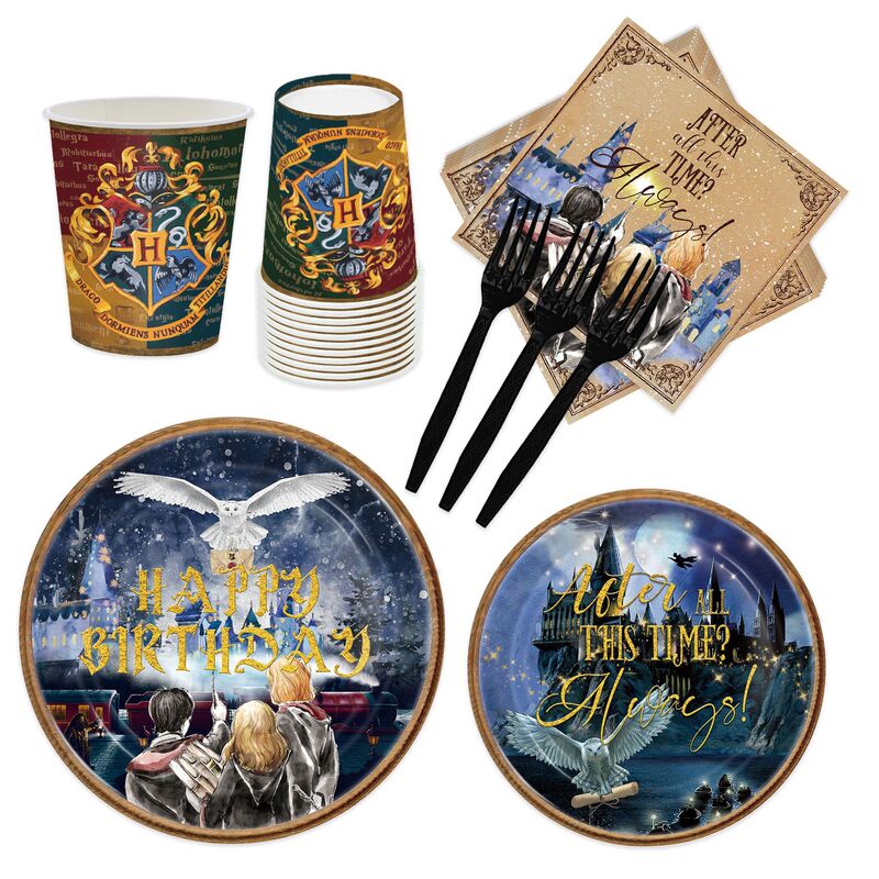 New Harry Potter Theme Birthday Party Disposable Tableware Set Magic Academy Paper Plate Paper Cup Tissue