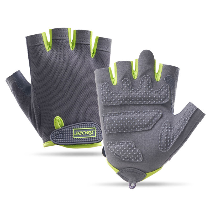Guantes de Ciclismo de Medio Dedo de Malla Transpirable Antideslizante para Deportes