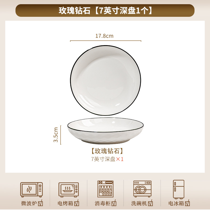 Jingdezhen conjunto de cubiertos de cerámica 2025, nuevo conjunto de platos de color esmaltado, platos domésticos, platos y utensilios de reubicación