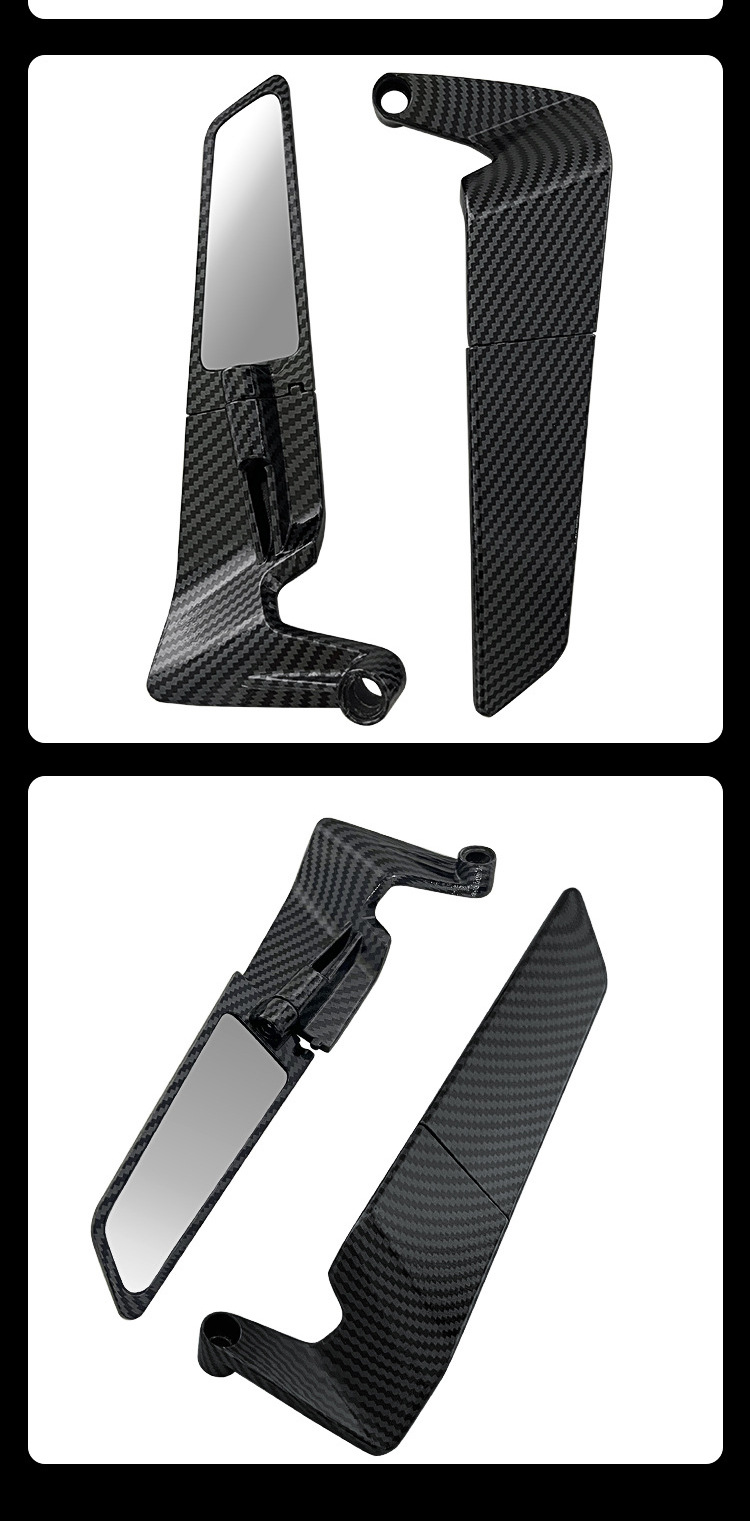 Wholesale Supply of Modified Rearview Mirror Cnc Carbon Fiber Electric Vehicle Universal Ktm Foldableable Fixed Wing Reflector