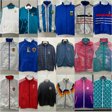 热门复古球衣足球服两面穿风衣外套皇马巴萨巴西班牙葡萄牙训练服