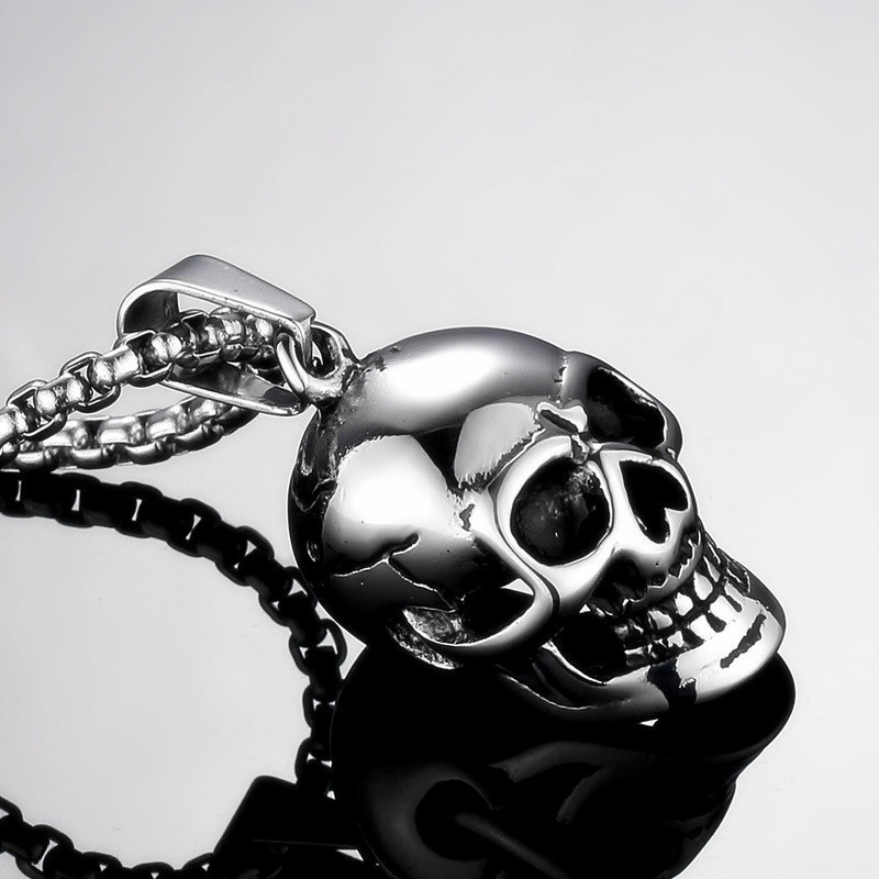 Skull hanger ketting voor heren, oversized gothic halloween_voghion.com