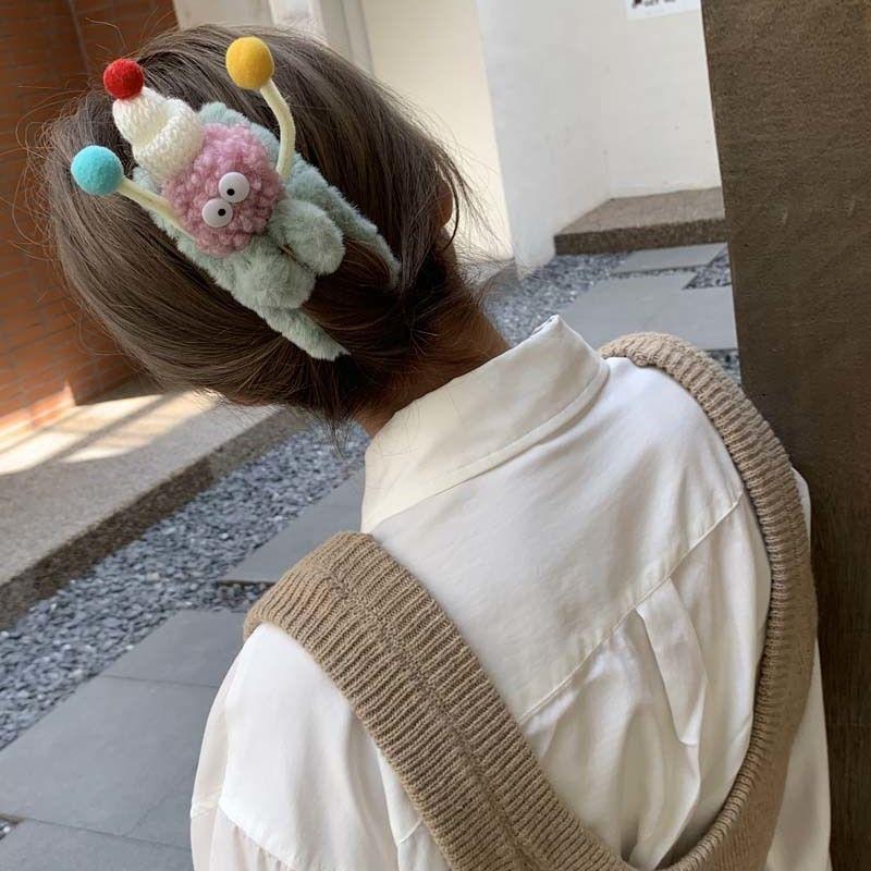 面白くて面白いぬいぐるみクリップ、醜くてかわいい、クリエイティブな後頭部ヘアクリップ、モンスターシャーククリップ、かわいい女性用ヘアアクセサリー|undefined