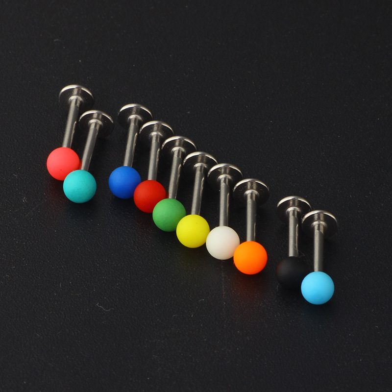 Leaf Shape Stainless Steel Body Piercing Multi-Use Ring for Lip, Eyebrow, Nose - Mixed Colors, Acrylic & Steel detail image 8
