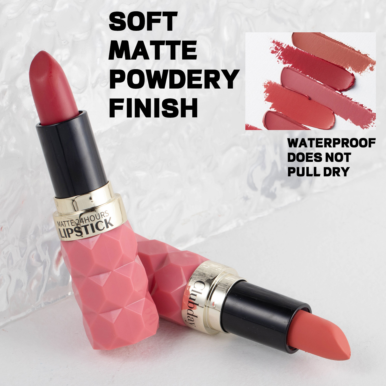 Clubday diamond-cut matte lipstick, non-fading and non-sticky velvet 8-color matte lipstick undefined