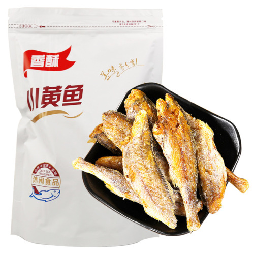 Crispy small dried yellow croaker ready-to-eat spicy seafood snacks snack food yellow croaker original flavor 250g crispy fish wholesale
