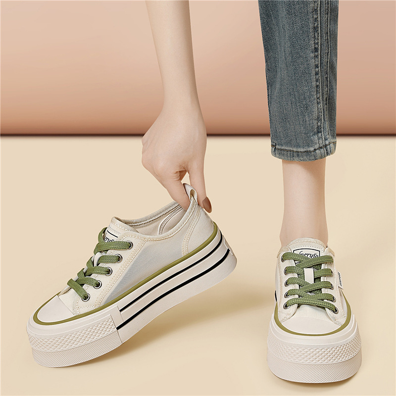 Giày sneaker nữ lưới thoáng khí đế dày mềm chống trượt mùa hè 2026 — 6157 Màu Xanh, 6157 mét xanh lá cây