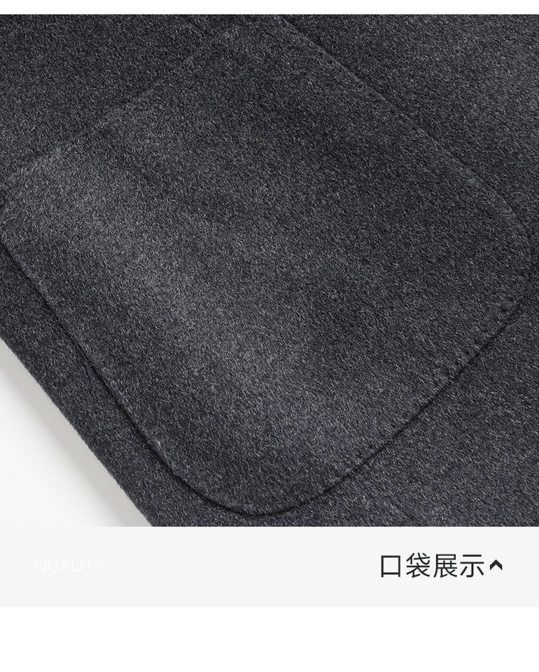 Áo vest nam dáng ôm chất liệu dạ hai mặt pha len và cashmere, tay dài, kiểu mới — Xanh da trờicolor, màu kaki, màu xám, đen chi tiết 27