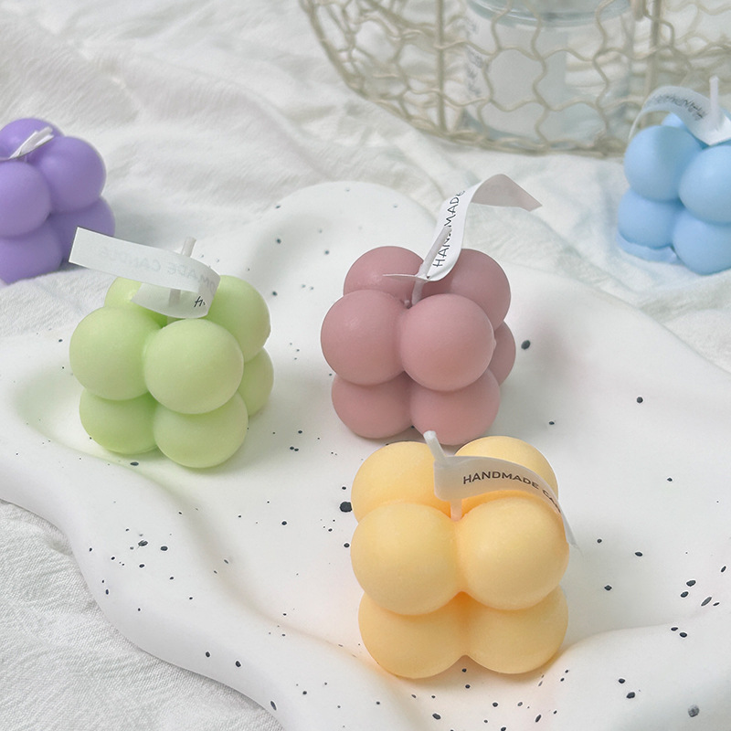 Color de caramelo de color oro de papel de plata mini cubo Rubik paneles de bananas accesorios de fotografía adornos de perfumes de dormitorio