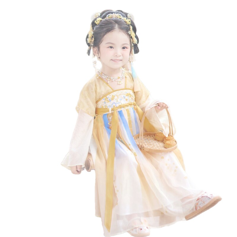 2025秋季新款汉服女童中国儿童唐装连衣裙古风古装超仙春秋公主裙|undefined