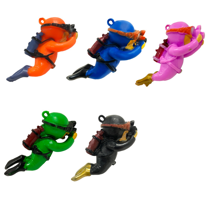 Spot Blue Fatty Xiaodi Diver Acuario Colgante Pecera Decoración de paisajismo Piezas flotantes Spot