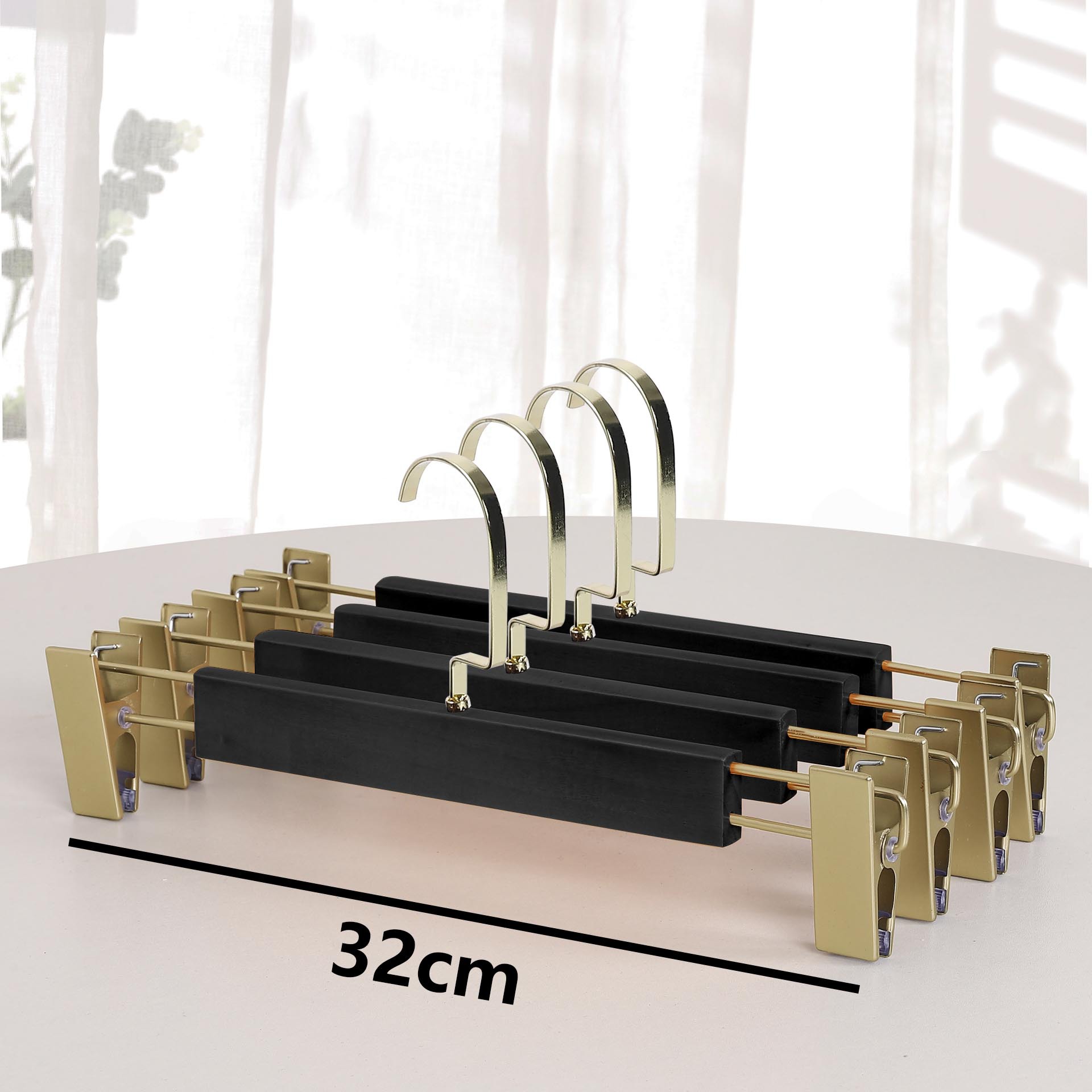 Percha de ropa de madera blanca y negra, ropa de madera, ropa de madera, ropa de hotel, ropa de comercio exterior, ropa de colgar, ropa de colgar, ropa de colgar, ropa de colgar