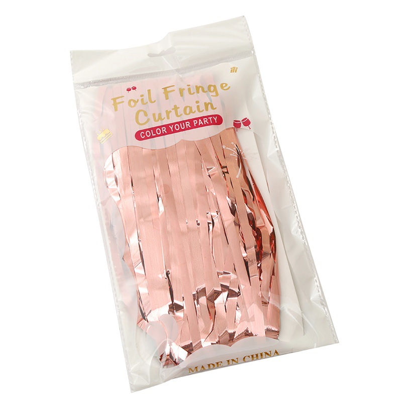 Exclusividad transfronteriza 1*2M cortina de seda de lluvia de color sólido decoración de cumpleaños suministros de decoración de fiesta accesorios de decoración de pared de escenario