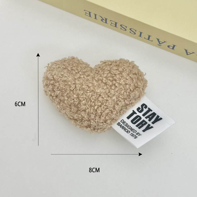INS日韩简约爱心汽车装饰品毛绒爱心别针挂件包包服饰diy辅料饰品|undefined