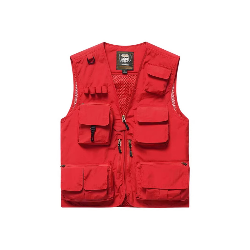 New Style Multi-Pocket Vest for Men, Thin Team Outdoor Vest, Breathable Outdoor Sports Vest Jacket
