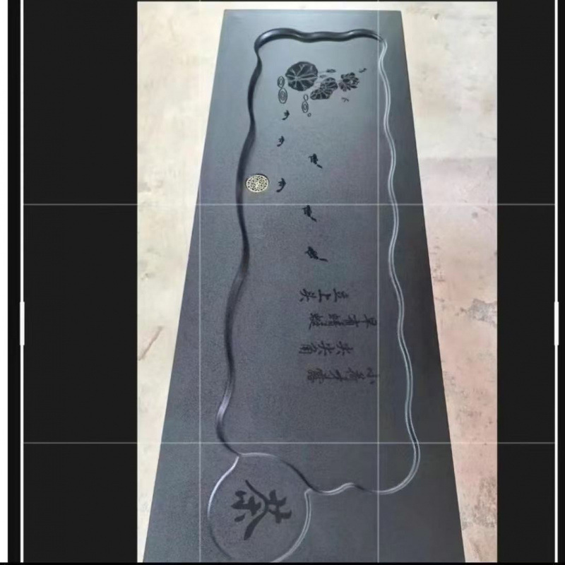 Nuevo tipo de mesa de té sintética de piedra de oro integral imitación de piedra doméstica oficina moderna simple drenaje directo