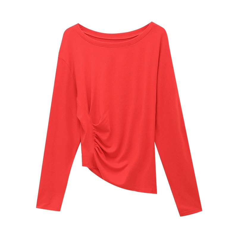 爱与南希 Design base long-sleeve with a round collar, slim fit