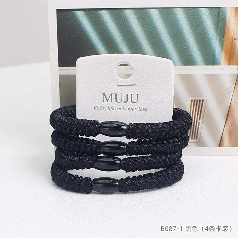 [Carga de tarjeta] sensación de alto nivel coreano de cabello de código de barras de moda de alta elasticidad de cabello anillo de cabello correa de cola de caballo