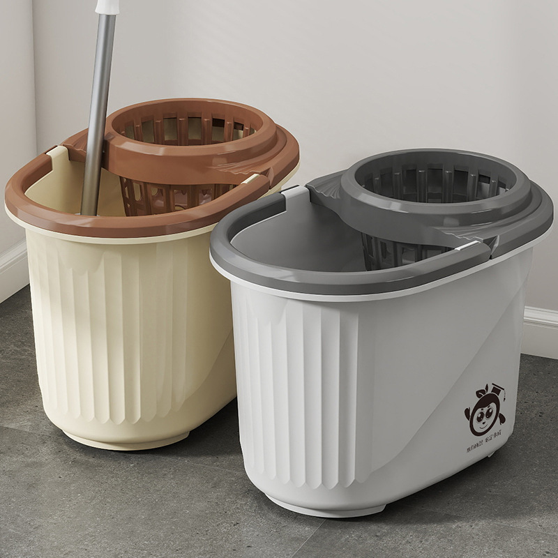 Household Mop Bucket with Wheels Thickened Large Capacity Mop Bucket Large Plastic Mop Bucket Deepened Dehydration Bucket