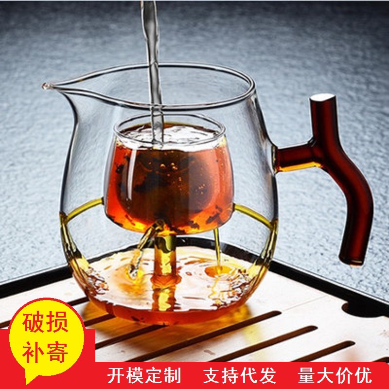 Fábrica al por mayor resistente al calor de alta temperatura de vidrio resistente pequeño verde naranja tetera hirviendo especial tetera Kung Fu taza de té hirviendo