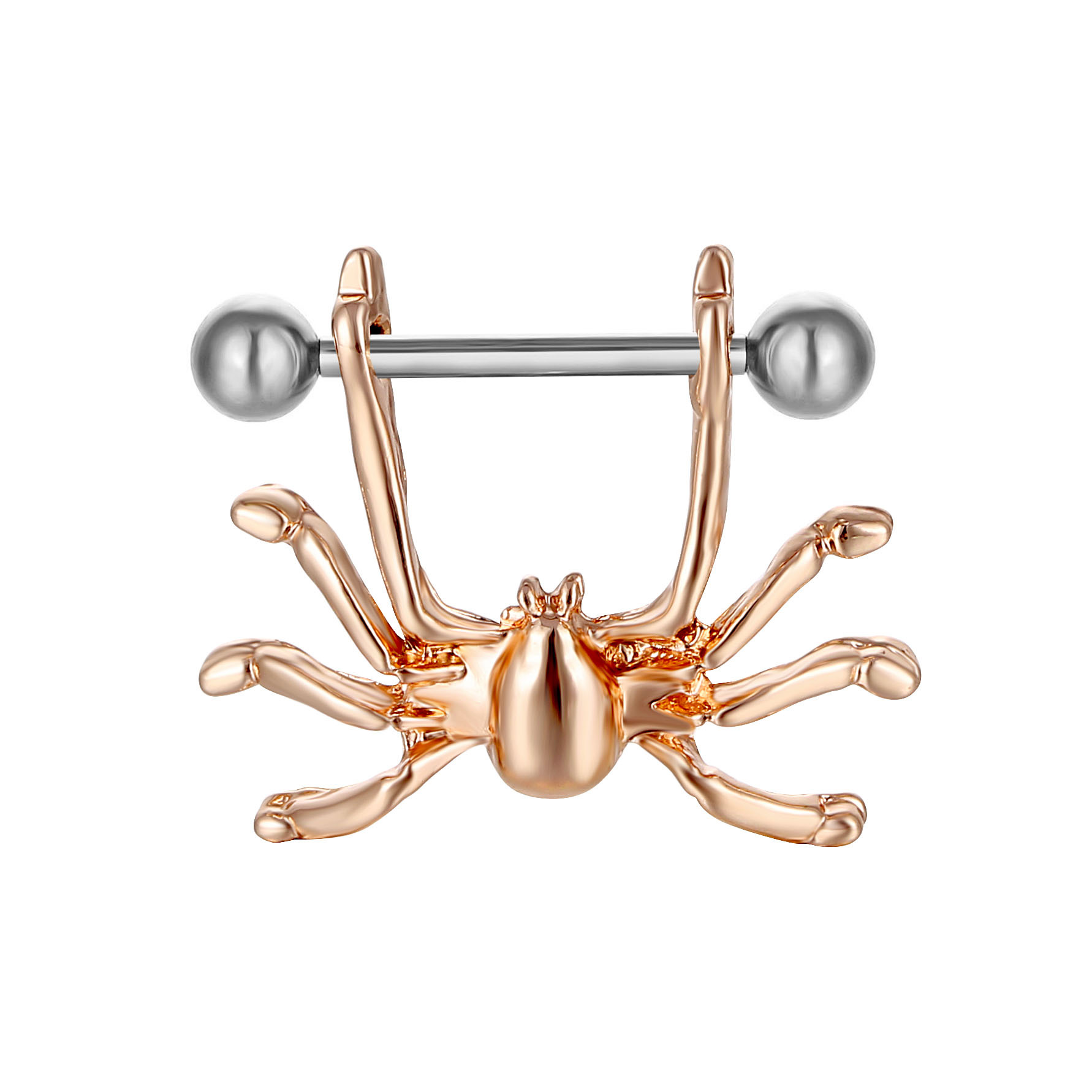 Fashion Body Piercing Jewelry Medical Spider Alloy Nipple Ring display picture 2