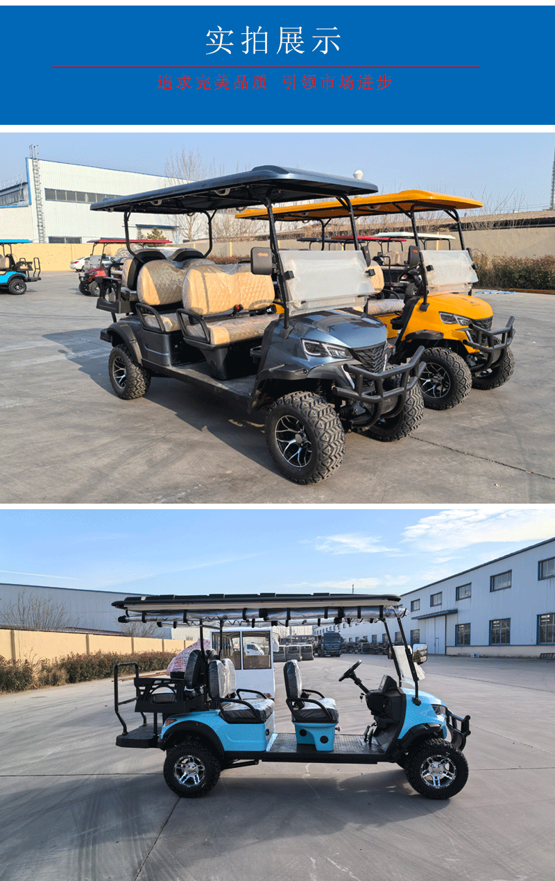 Electric Golf Cart Sightseeing Car 2-4-6 Seats Scenic Export Export Off-Road Grass Golf Course Golf Cart