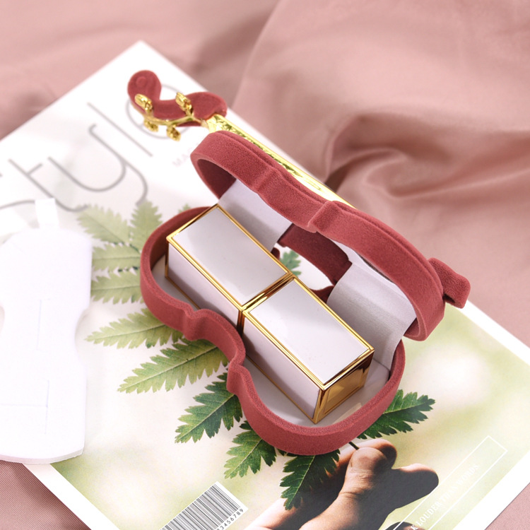1 Piece Quantity Simple Style Violin Flannel Jewelry Boxes