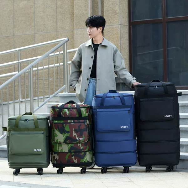 Universal Wheel Folding Extended Luggage Bag 158 Air Shipping Bag Super Large Capacity Study Abroad Moving Travel Bag