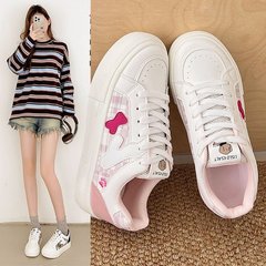 复古学生百搭板鞋女款夏季新款厚底小白鞋休闲面包鞋帆布鞋女批发