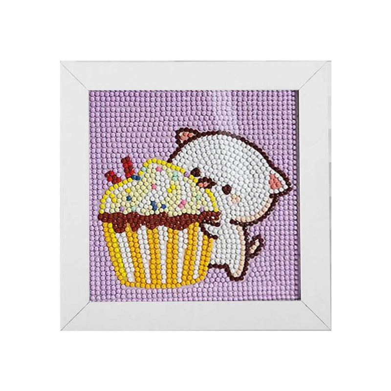 5D алмазная мозаика Cinnamoroll, в рамке 15×15 см для детей, набор DIY, в OPP-пакете
