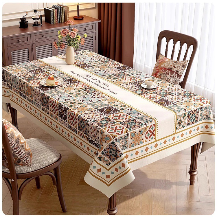 Mesa de comedor americana impermeable anti-contaminante sin lavado anti-escaldado almohadilla de mesa de PVC ligera de lujo de alta calidad mesa de té tela protectora de escritorio