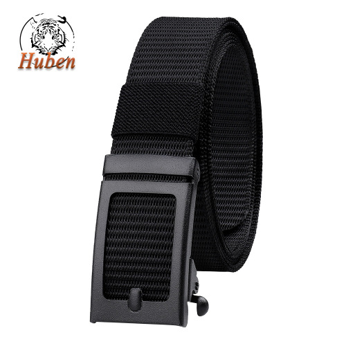 New toothless automatic buckle belt imitation nylon thickened woven outdoor casual belt men's tactical belt