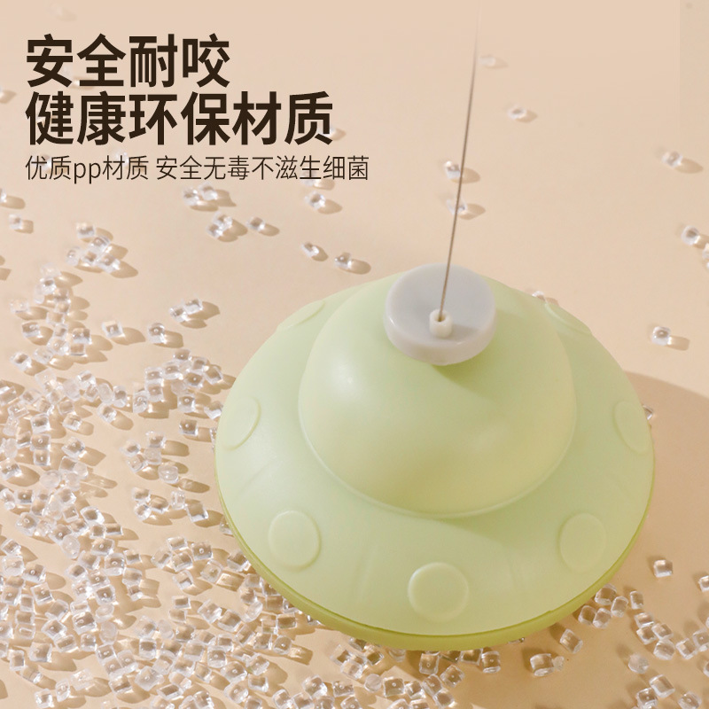 Miau Xinbao en caja mariposa giratoria eléctrica nave espacial juguete para mascotas gato electrónico auto-hola juguete para gatos divertido palo para gatos