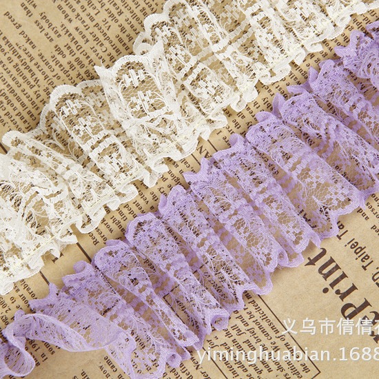 蕾丝发圈diy花边手工发饰头绳花边服装服饰辅料蕾丝花边条批发