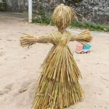 稻草人工艺品手工编织偶装饰稻草假人农田活动场景布置户外拍摄