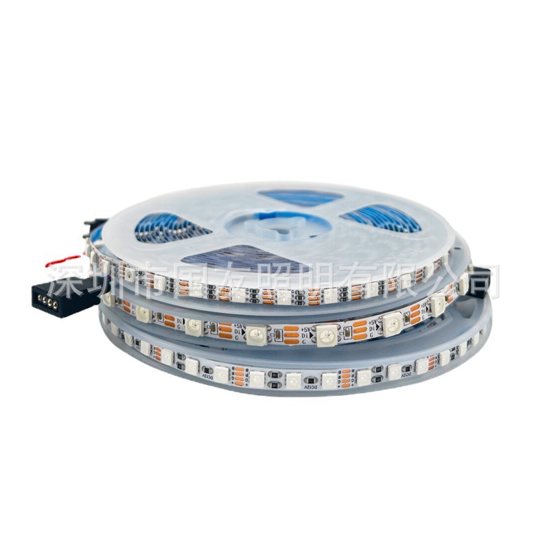 led 高亮12v5mm120灯3535RGB灯带低压窄板24v七彩变色8mm氛围灯