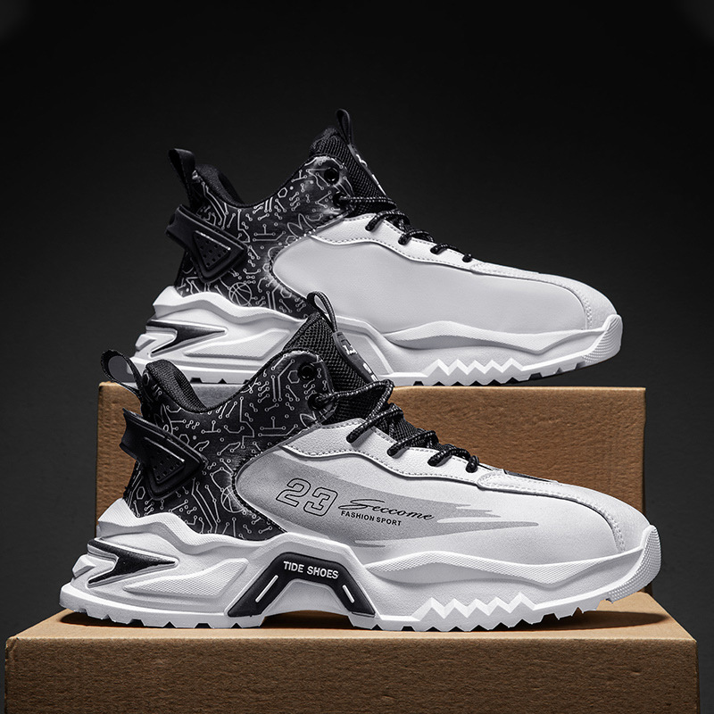 겨울 새로운 대외 무역 플러스 사이즈 레저 트렌드 운동화 두꺼운 바닥 충격 흡수 Torre 신발 남성 달리기 캐주얼 신발 도매