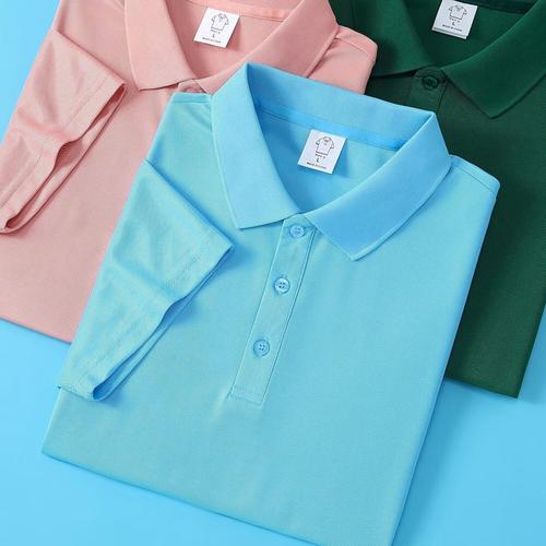 Men's and Women's Solid Color High-End Polo Shirts with Stand Collar Short-Sleeve Workwear, 2025 Street Style BF Hong Kong Design