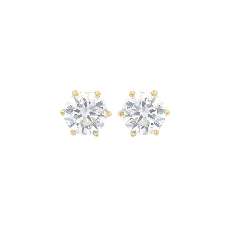 14K color Xuping joyería geometría estrella de amor auriculares de zircón ligero de lujo nicho sensación de mujer