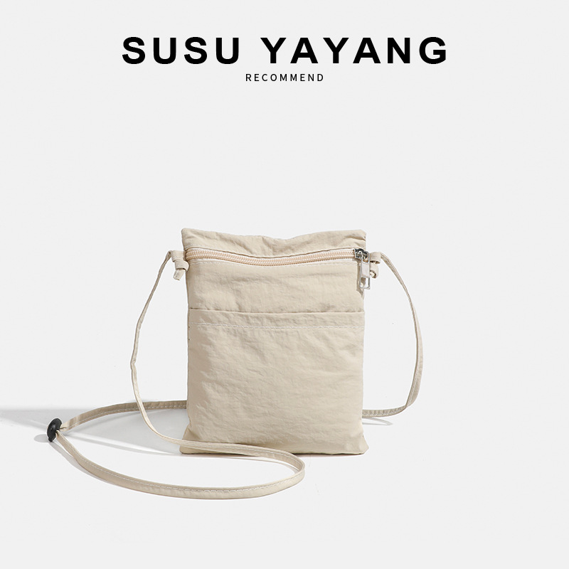 Mobile Phone Bag Lightweight Waterproof Ultra-thin Small Bag Japanese Style Minimal Style Mini Walking Bag for Men and Women