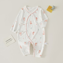 婴儿衣服夏薄款新生儿连体衣婴幼儿睡衣和尚服哈衣爬服初生蝴蝶衣