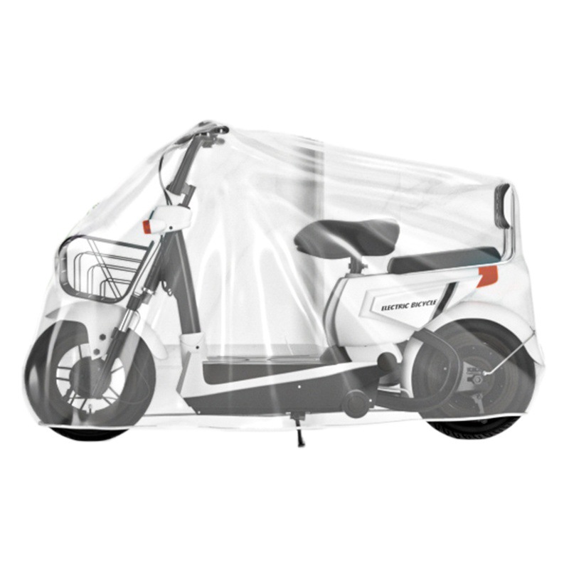 Disposable Electric Car Rain Cover Universal Transparent Thickened Motorcycle Clothes Dustproof Windshield Battery Car Rain Cover