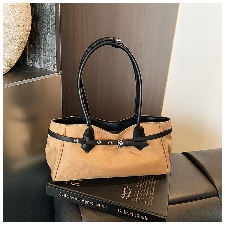 Bolso de mano de tendencia transfronteriza para mujeres 2026 verano nuevo retro simple hombro brazaleta de viaje bolsa de ocio