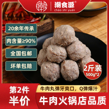 厂家包邮牛肉丸 500g*2餐饮商超供应链潮汕牛肉丸 小吃早餐半成品