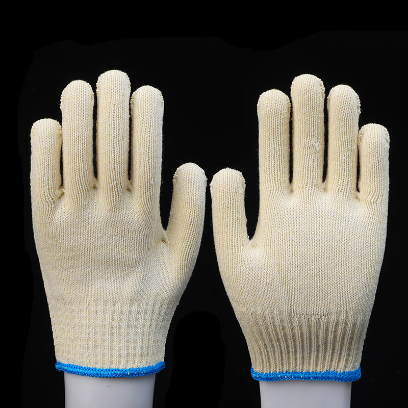 Gloves for Construction Sites, Cotton Yarn, Cotton Thread, Nylon Knit, Protective, Anti-Slip, Thickened, Wear-Resistant, Work Safety, Wholesale, Multi-Purpose