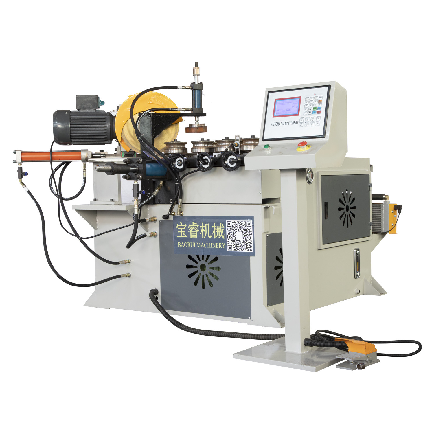 宝睿厂家直供滚圆机带切割，管材滚圆切割机全尺寸型号可定，制