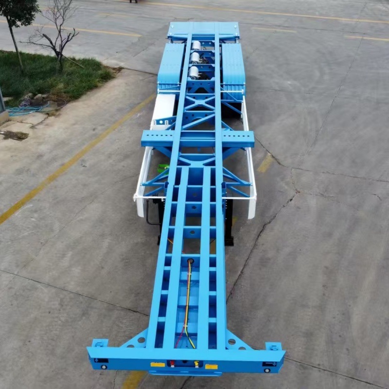 Frame Structure Flatbed Trailer, Frame Transport Semi-Trailer, Skeleton Container Semi-Trailer for Heavy Loads