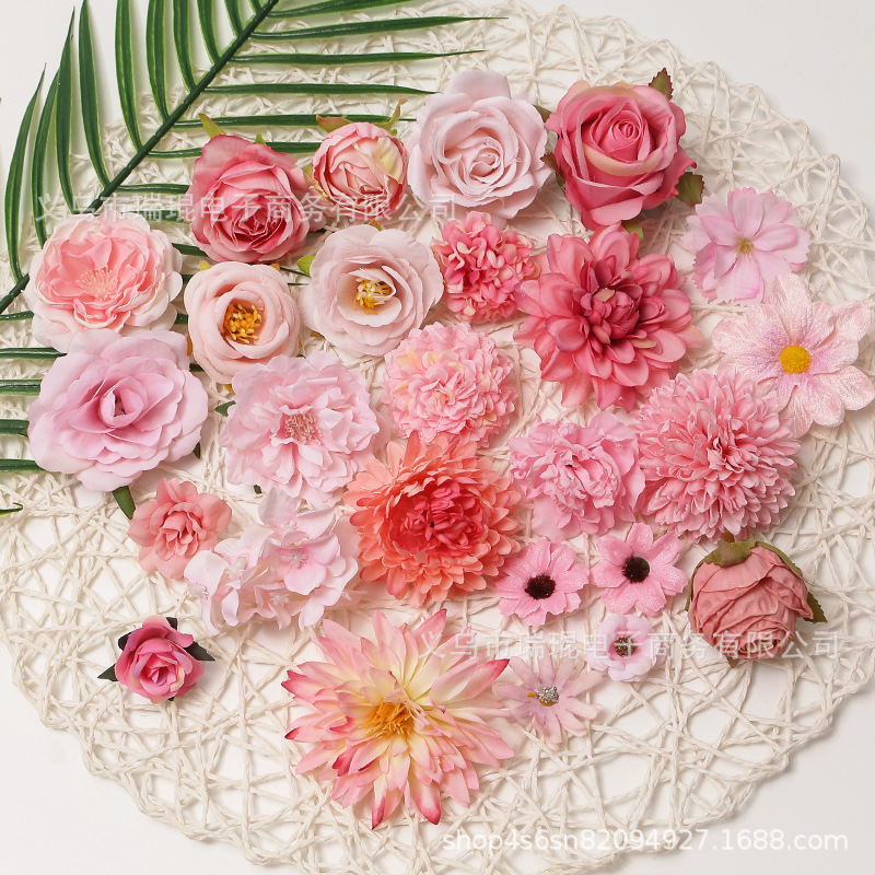 Artificial Flowers for Wedding Celebrations, Pink Flower Heads, DIY Materials, Hair Accessories, Decorative Fake Flowers, Artificial Flowers with a High-End and Realistic Feel Artificial Flowers for Wedding Celebrations, Pink Flower Heads, DIY Materials, Hair Accessories, Decorative Fake Flowers, Artificial Flowers with a High-End and Realistic Feel
