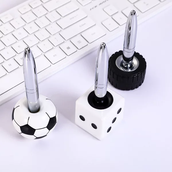 Directly from the Manufacturer: Magnetic Floating Pens for Banks and Hotel Counters, Football, Tire, Dice Style Desk Pens, Promotional Items with Customizable Logo